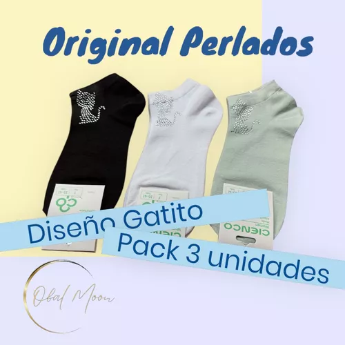 Pack 3 Calcetines Gatitos Perlados Vestir, Deporte, Outfit-1