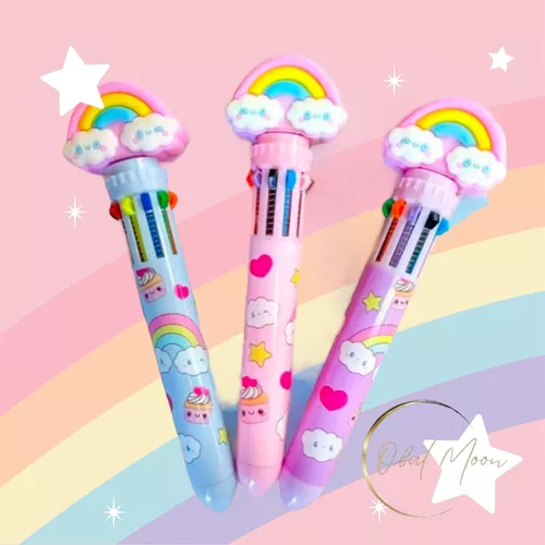 Set Papelería Escolar Kawaii Rosa Pastel, Escritorio/estuche-4