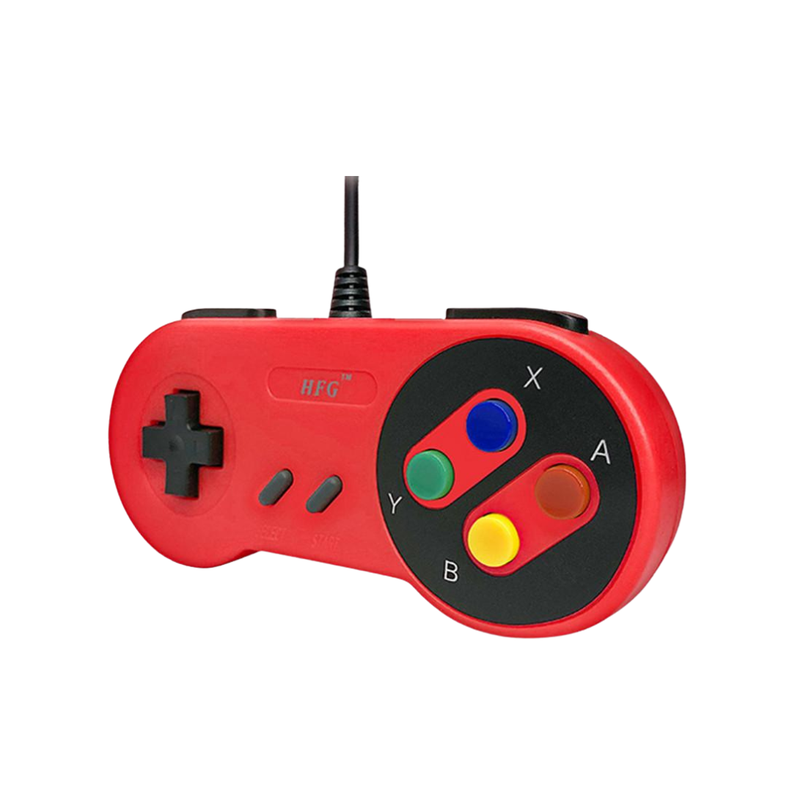 Control Rojo Super Nintendo Colores Con Cable USB-0