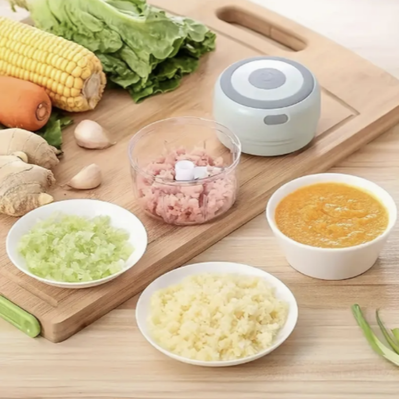 Mini Picador De Alimentos Verduras Inalámbrico 250ml-4
