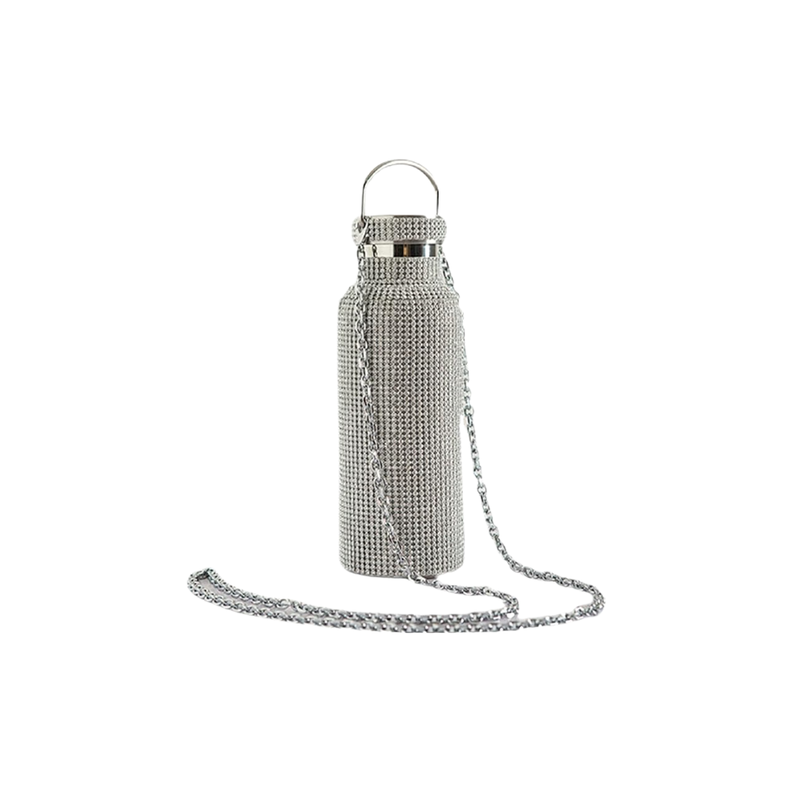 Botella De Diamantes 750cc Con Colgante Acero Inoxidable-0