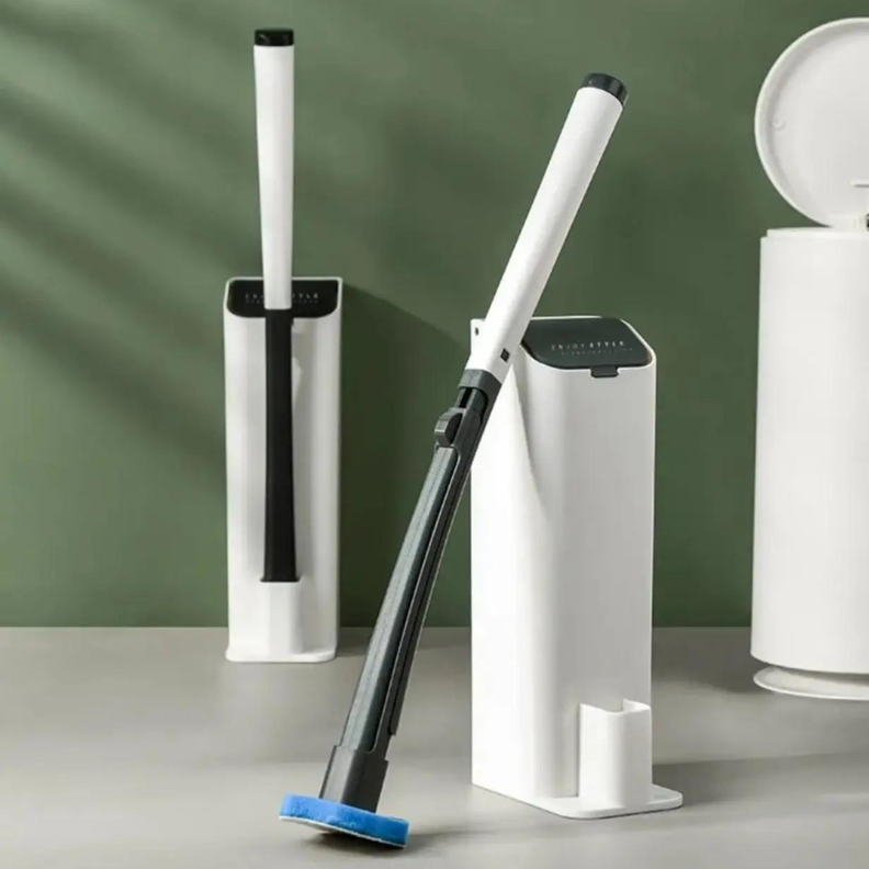Limpiador Escobilla Para Baño Con 10 Repuestos Desechables-1
