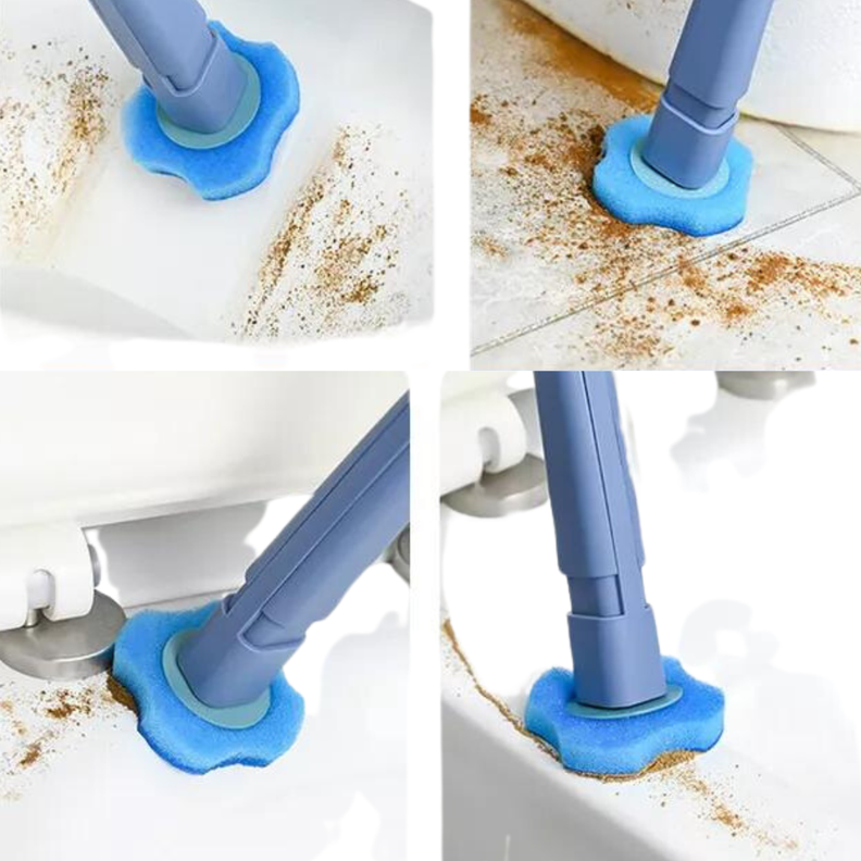 Limpiador Escobilla Para Baño Con 10 Repuestos Desechables-6