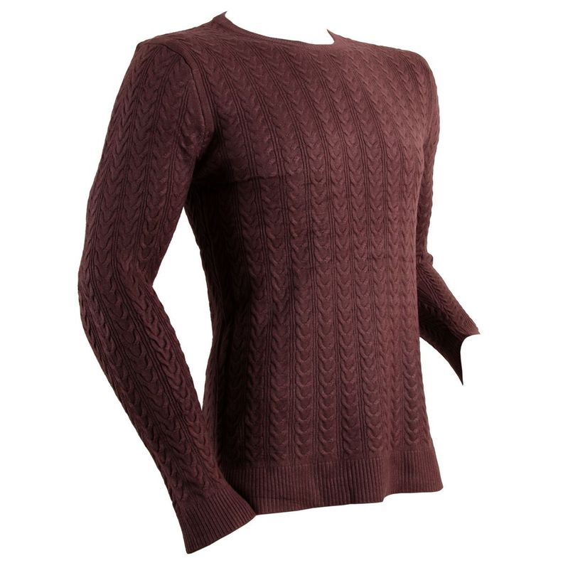  Sweater De Hombre Cuello Redondo Morado-2