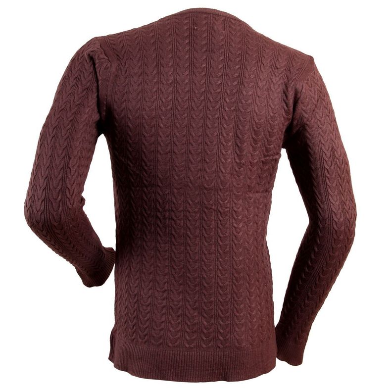  Sweater De Hombre Cuello Redondo Morado-3