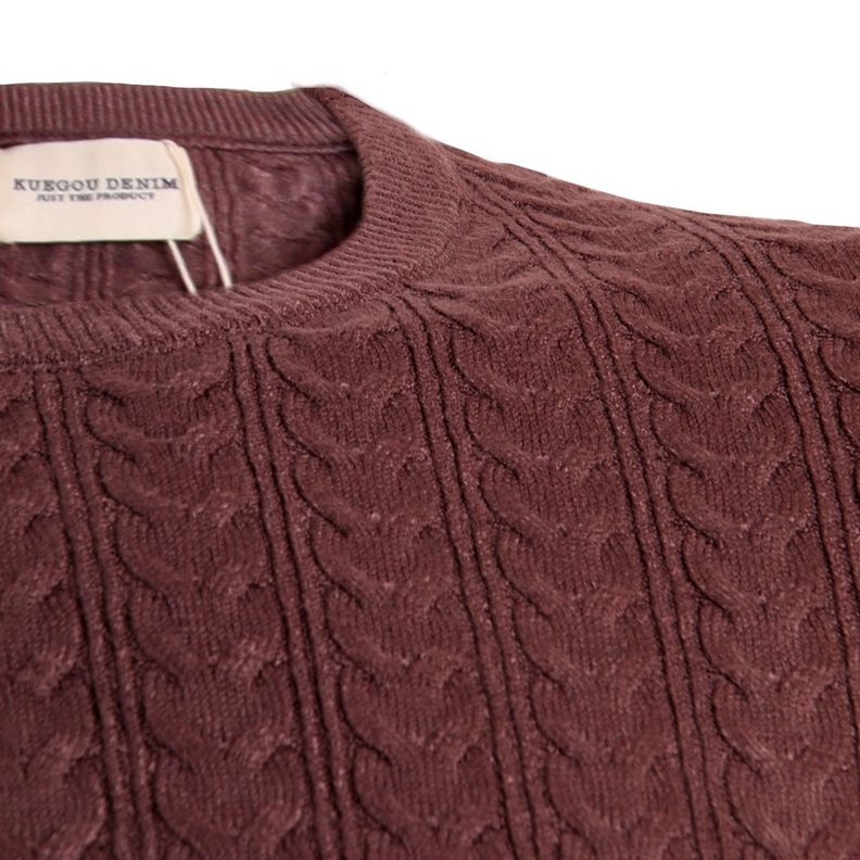  Sweater De Hombre Cuello Redondo Morado-1