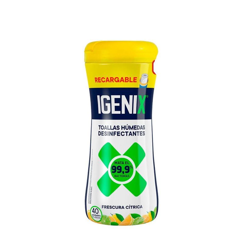 Wipes Toallas Húmedas Multiuso Desinfección Frasco 40u-1
