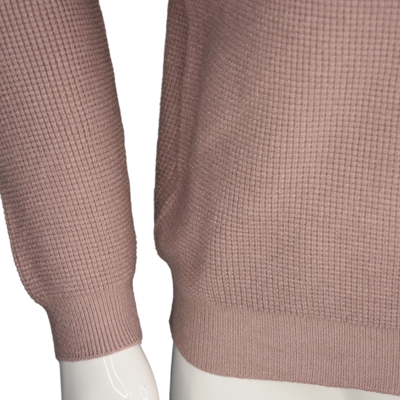 Sweater Hombre Elasticado Cuello Alto Beatle Palo Rosa-3