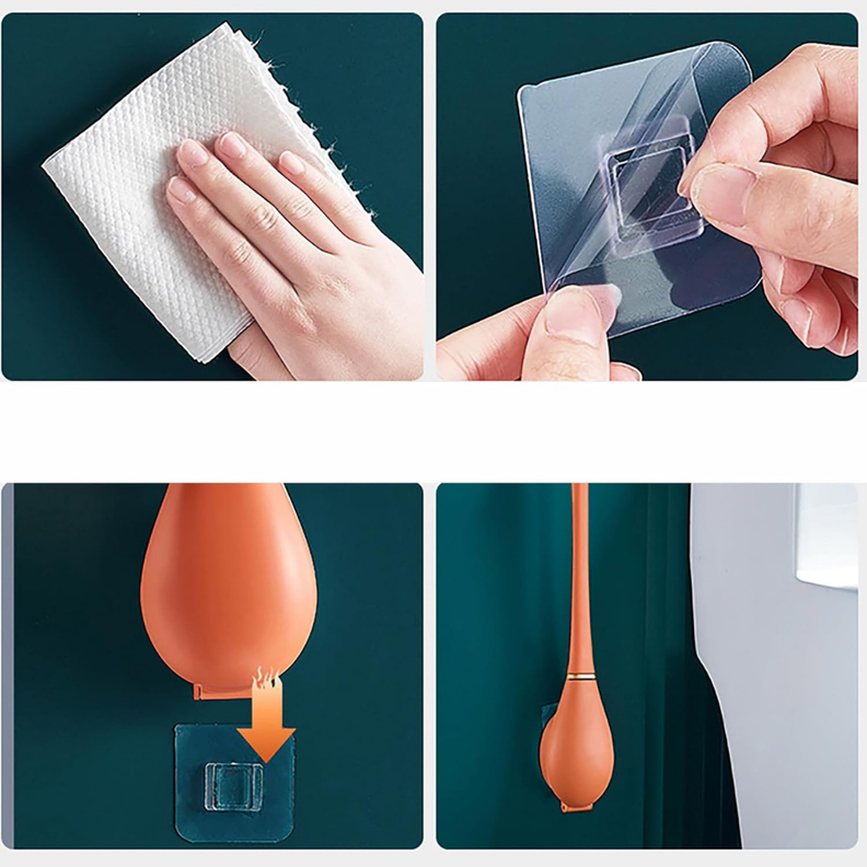  Cepillo de Baño Para Inodoro De Silicona de Pared-3