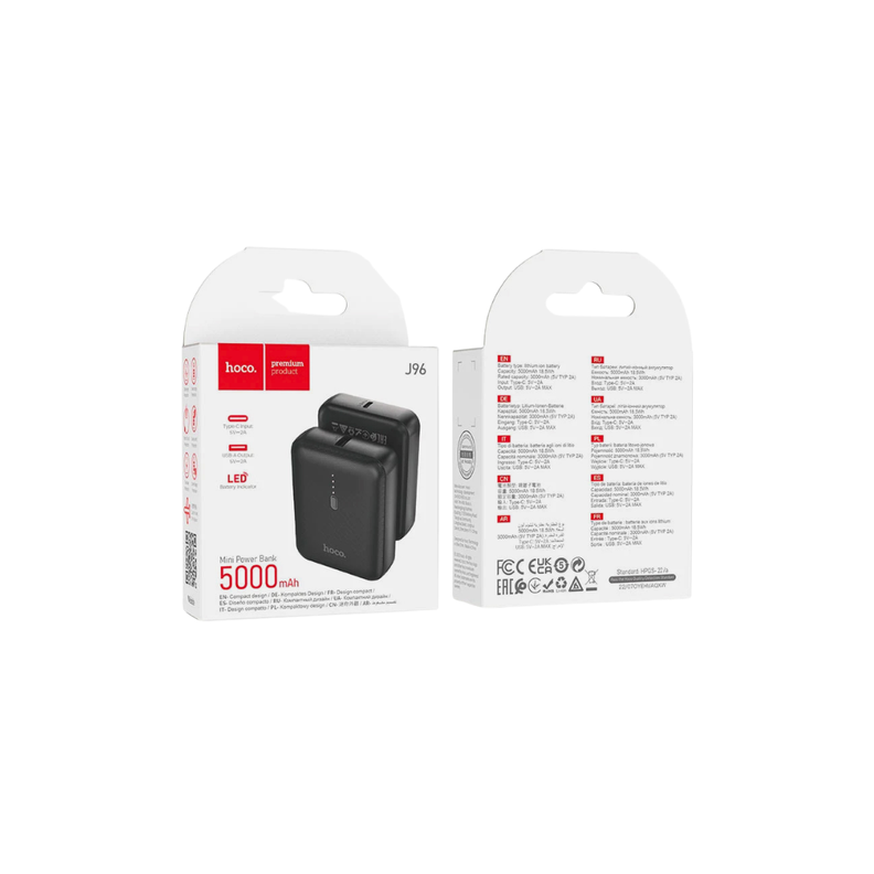 Cargador Portatil PowerBank J96 Trider 5,000 Mah Negro-4