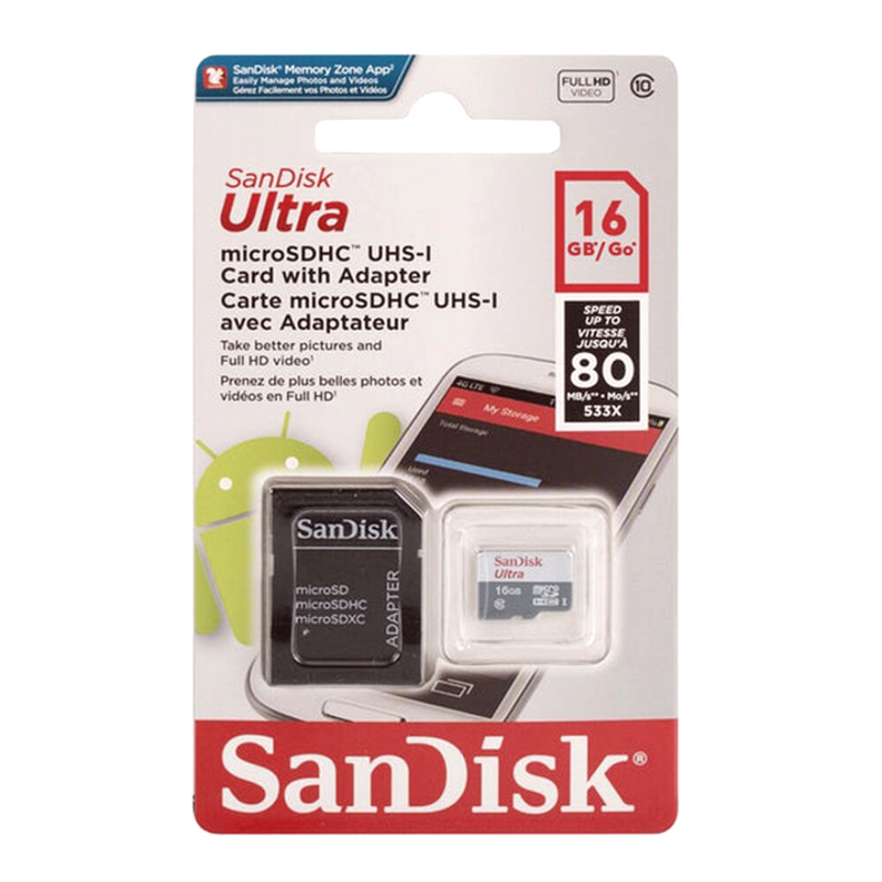 Tarjeta De Memoria Clase 10 16gb 80mb/s 533x-4