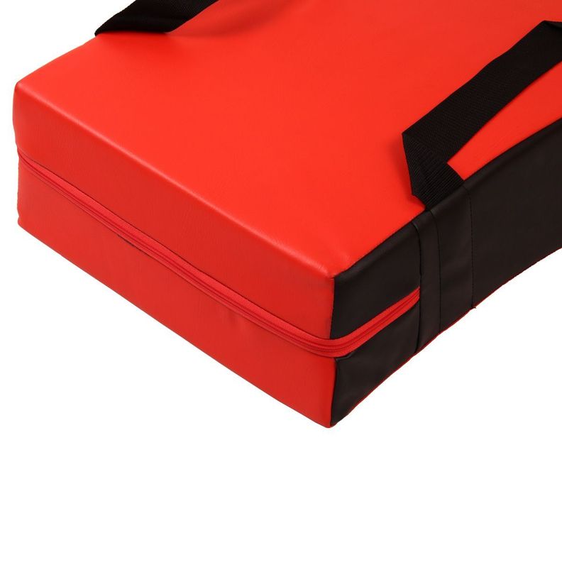 Escudo Curvo De Rugby Rojo 65x45x15 Tela Tevinil-1