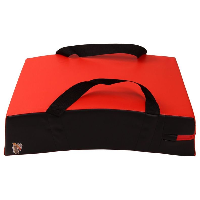 Escudo Curvo De Rugby Rojo 65x45x15 Tela Tevinil-3