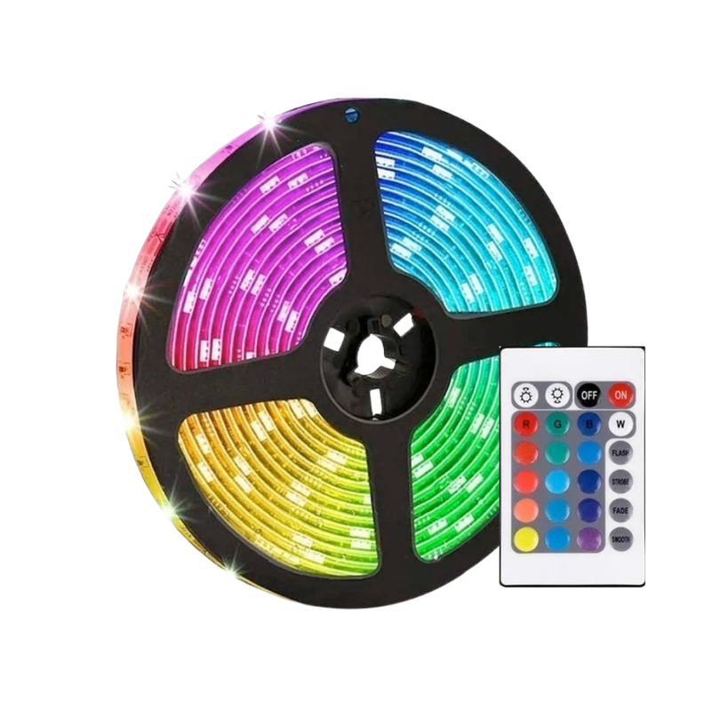 Cinta Led Luz Tik Tok 5mt Multi Control Rgb 2835-0
