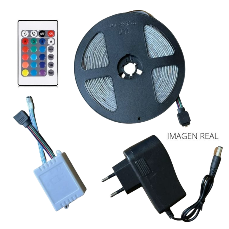 Cinta Led Luz Tik Tok 5mt Multi Control Rgb 2835-5