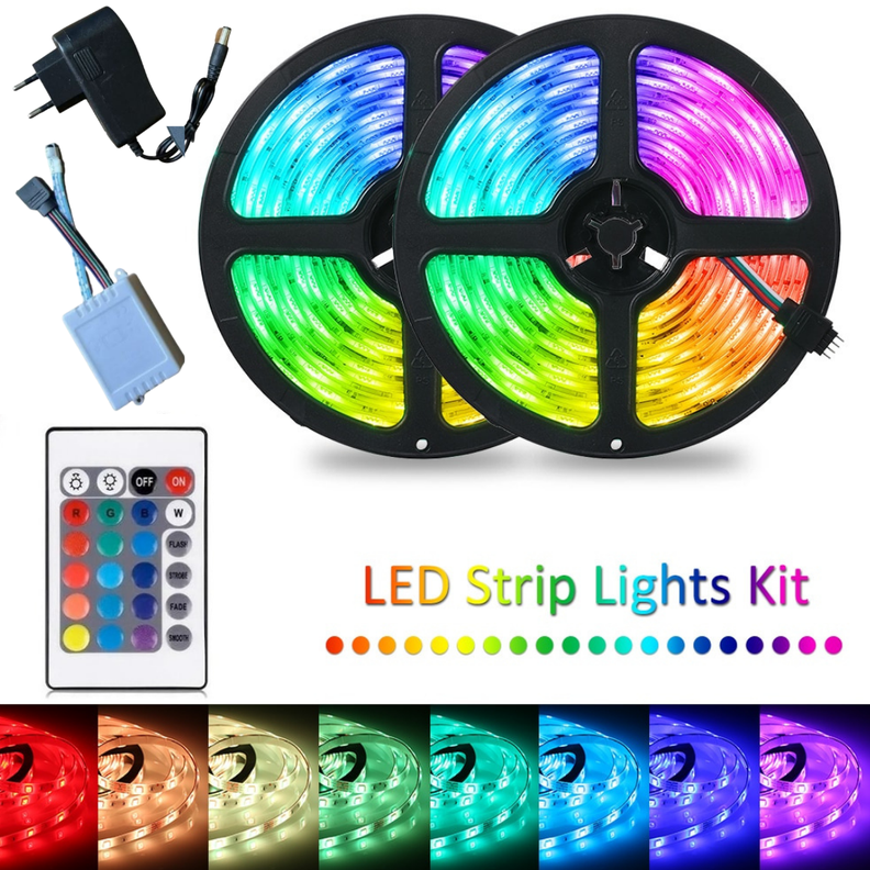 Cinta Led Luz Tik Tok 5mt Multi Control Rgb 2835-3