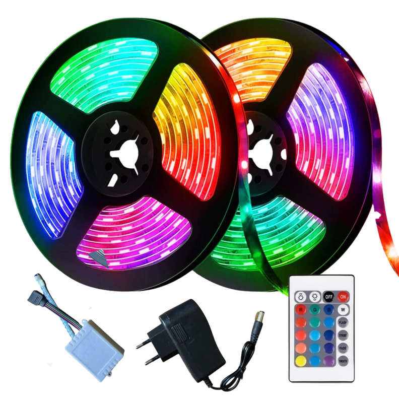 Cinta Led Luz Tik Tok 5mt Multi Control Rgb 2835-2