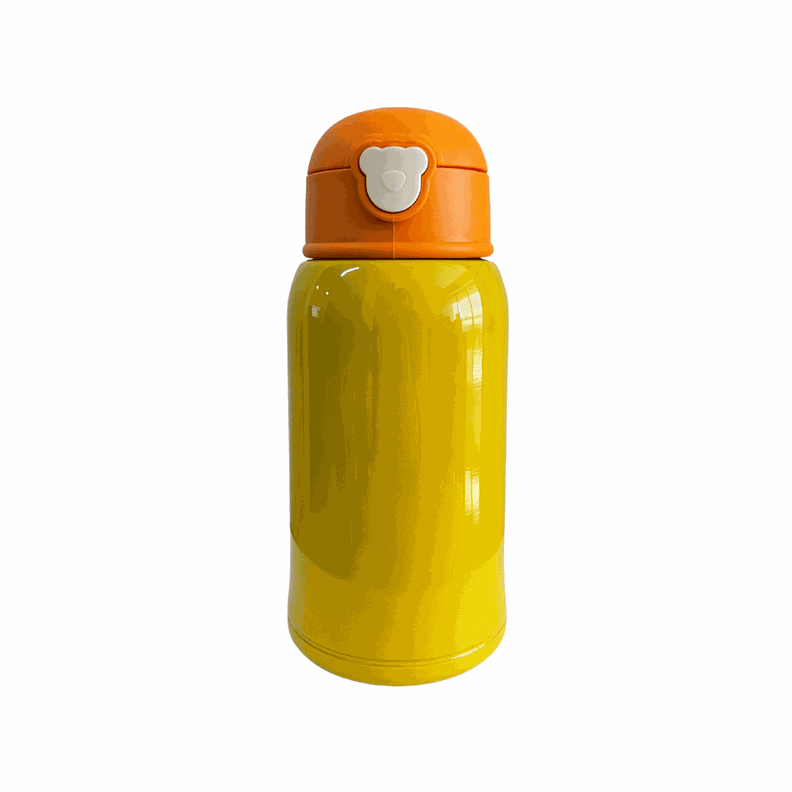 Termo Amarillo Con Funda Colgante Agua Fria y Caliente 450ml-1