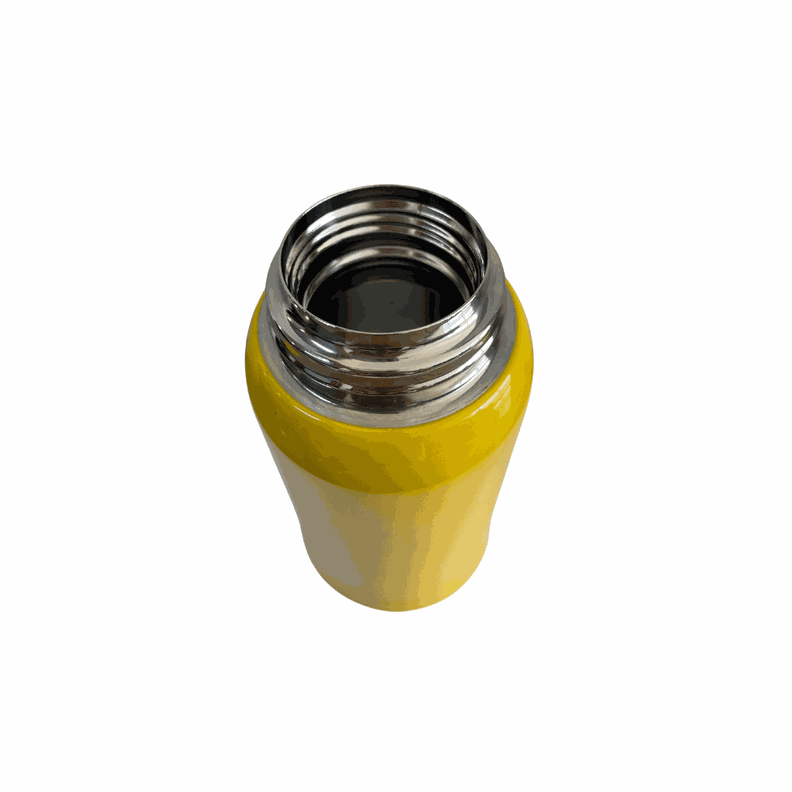 Termo Amarillo Con Funda Colgante Agua Fria y Caliente 450ml-4