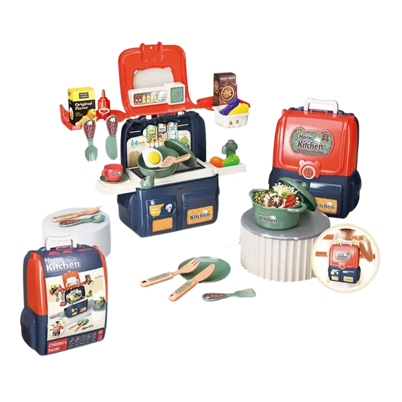 Set Maleta Cocina De Juguete 42 Pcs Azul-0
