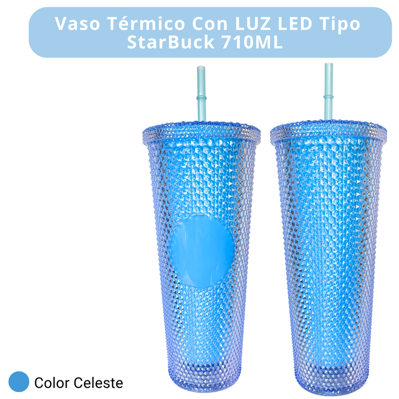 Vaso Térmico Con Luz Led Tipo StarBuck 710ML -2