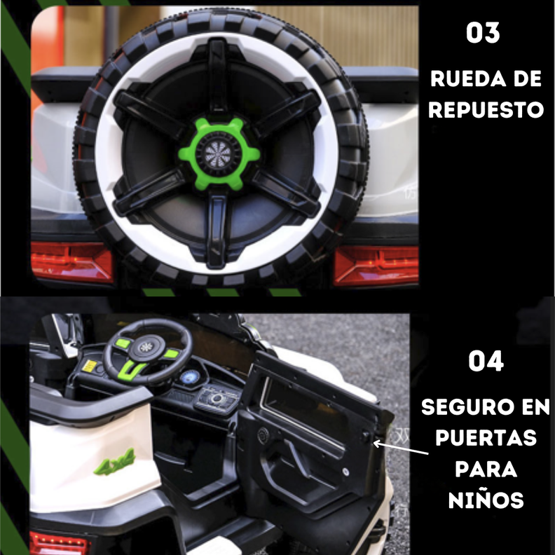 Auto Electrico a Bateria 390W 4X4 12V-4
