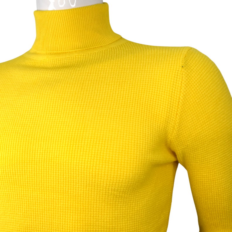 Sweater Hombre Elasticado Cuello Alto Beatle Amarillo-1