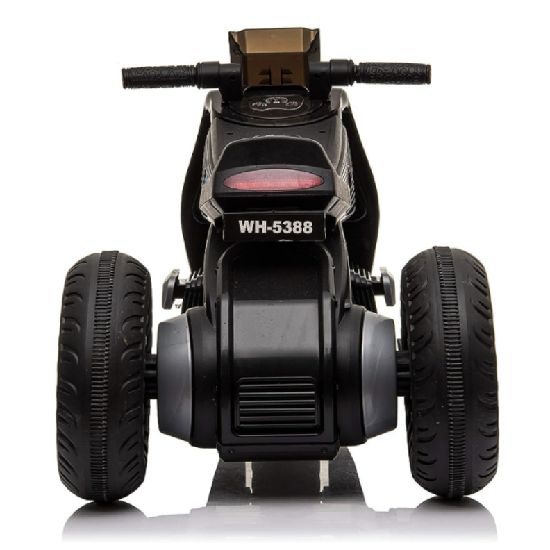 Motocicleta Negra Eléctrica de 3 Ruedas Doble Driv-1