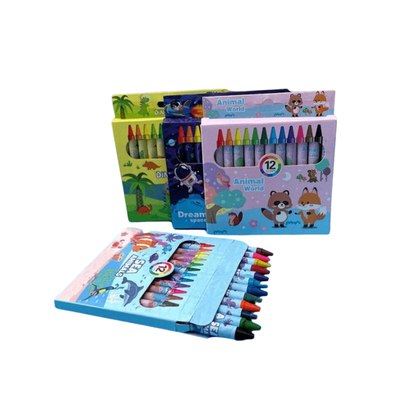 Crayolas Set 12 Piezas Para Dibujar Niños Escolares-1