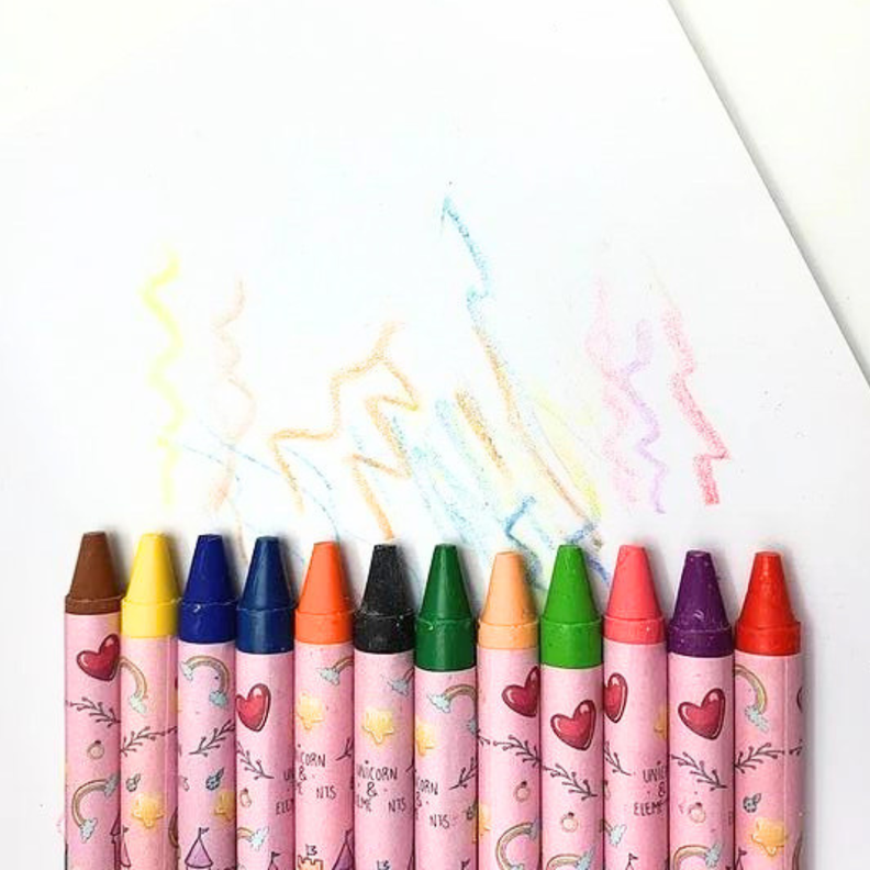 Crayolas Set 12 Piezas Para Dibujar Niños Escolares-2