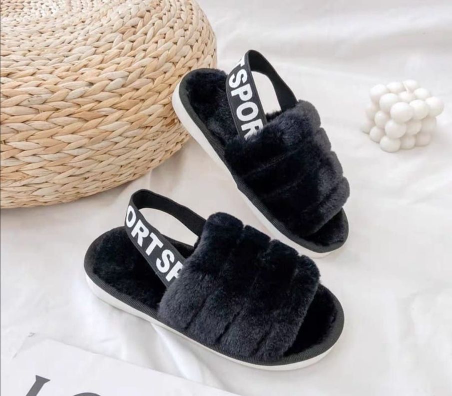 sandalias peluditas con elastico-1