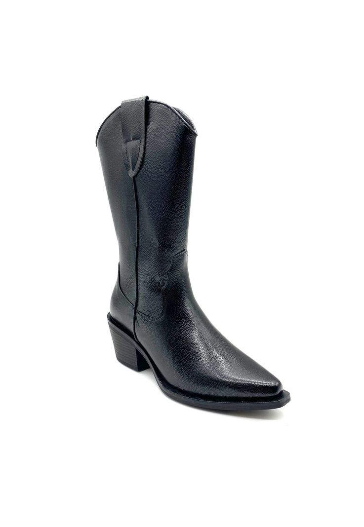 Bota Vaquera Tini Negra Mujer Maria Pia-0