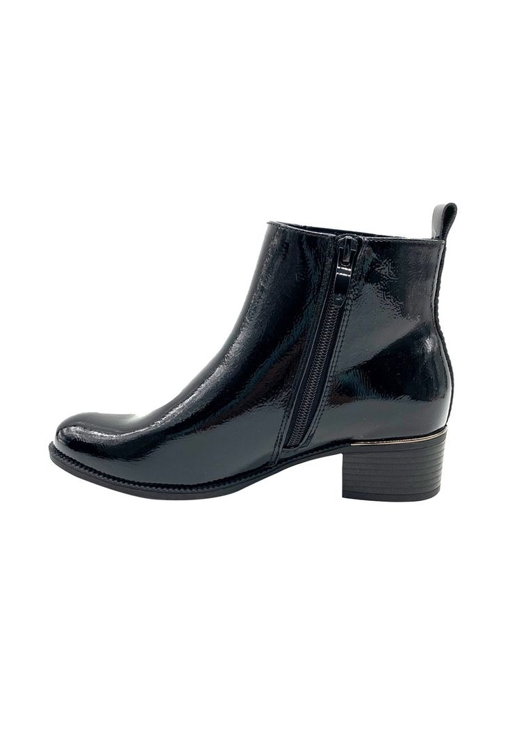 Botin Mujer Massi Charol Negro Via Rosmini-3