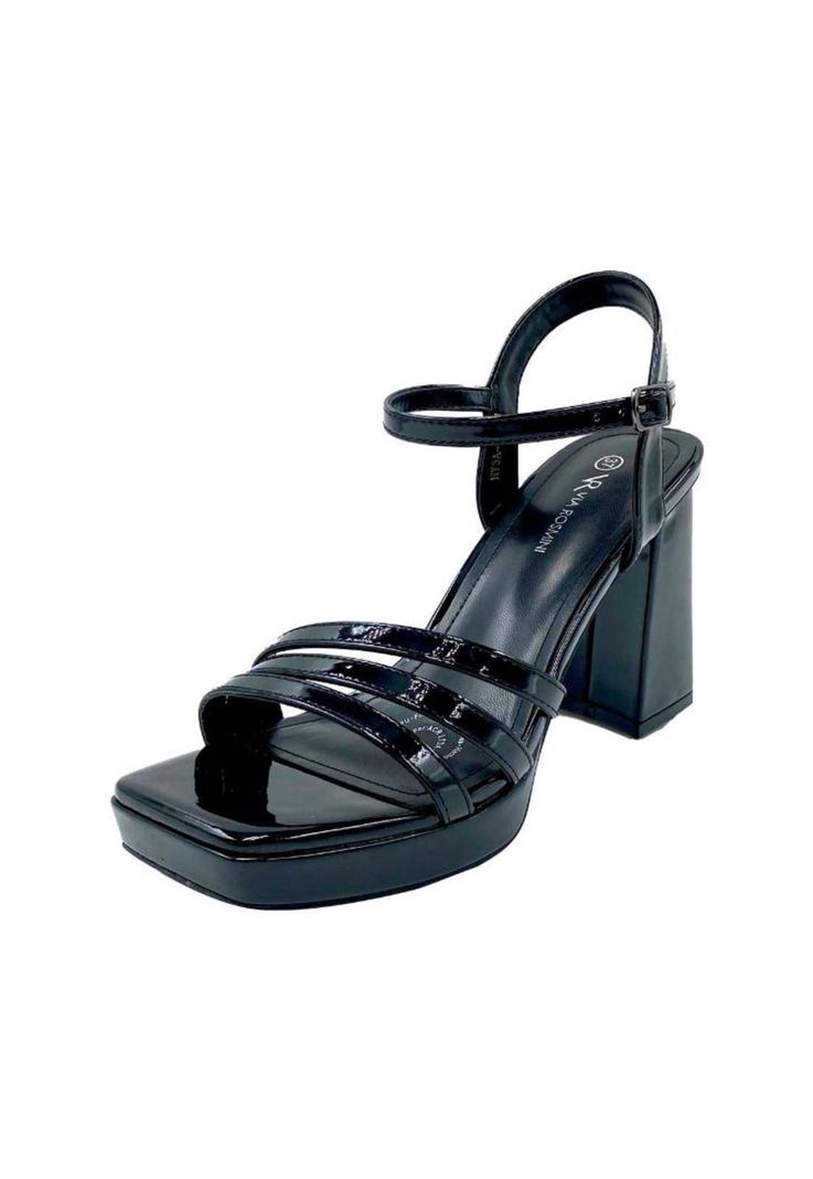 Sandalia Mujer Negro Firen Via Rosmini-0