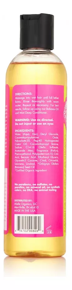Mielle Shampoo Para Cabello Seco Y Rizado Sin Sulfato 240 Ml-1