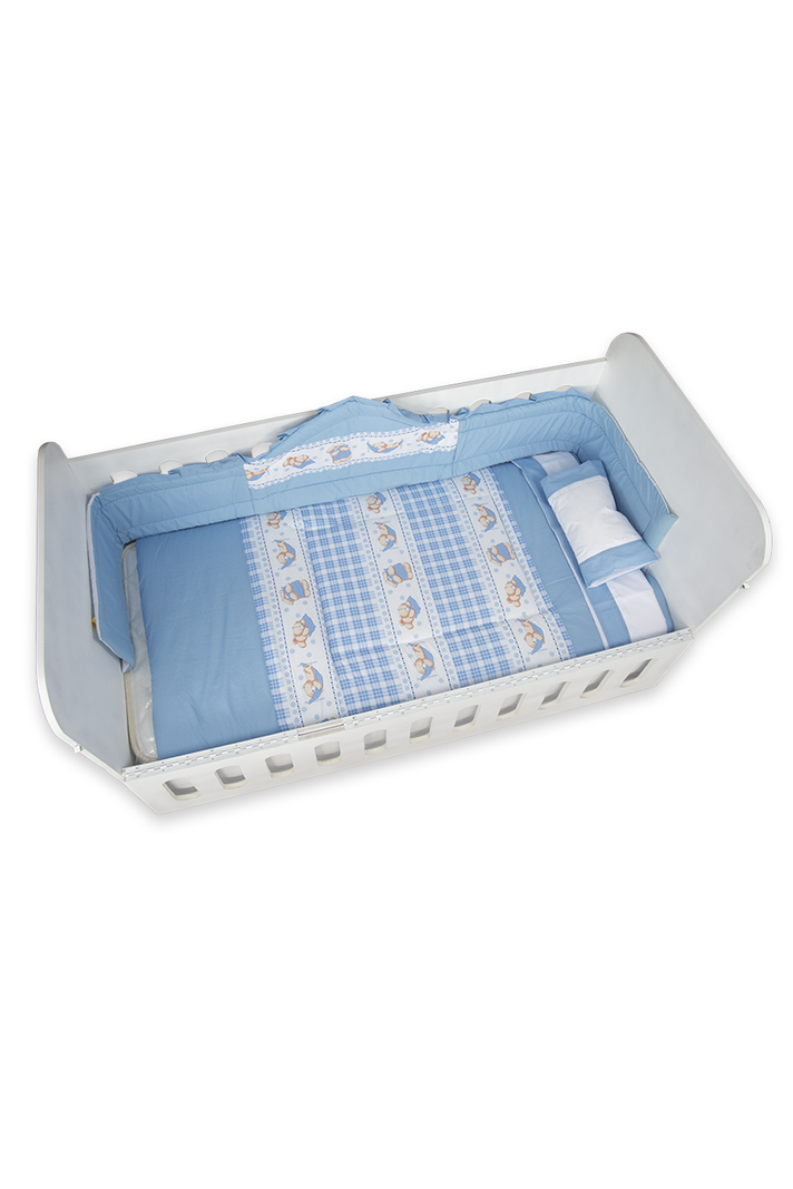 Plumón de cuna con set textil Celeste-2