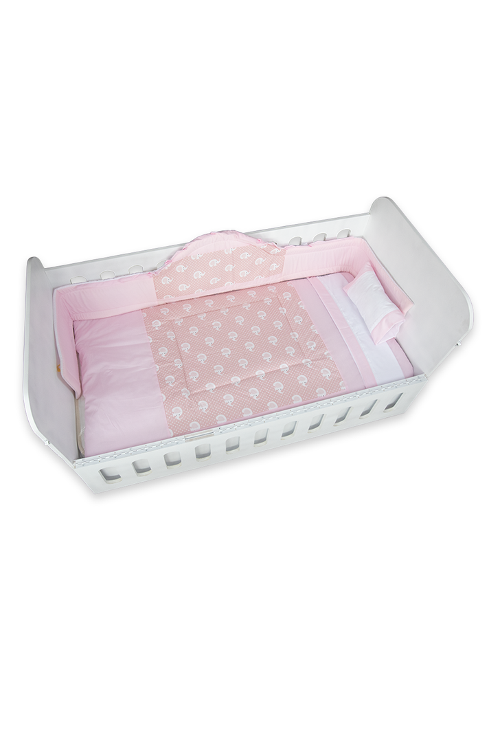 Plumón de cuna con set textil Rosado-1