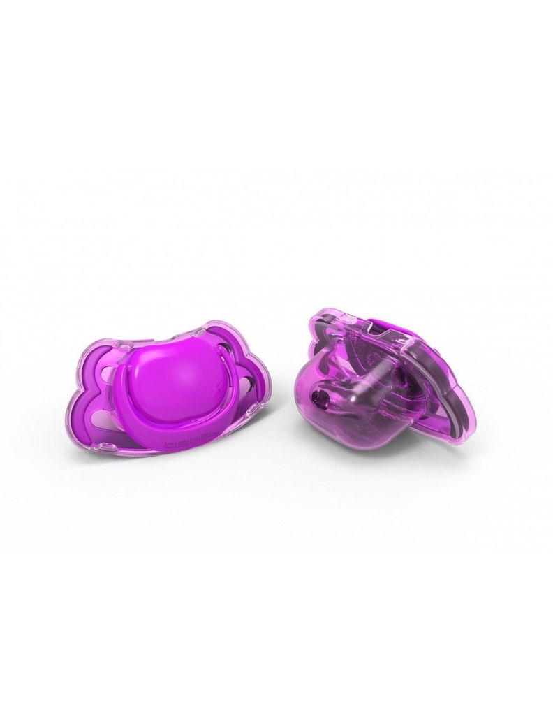 Pack de 2 Chupetes - Forma Ortodontica (3-6 meses) Morado