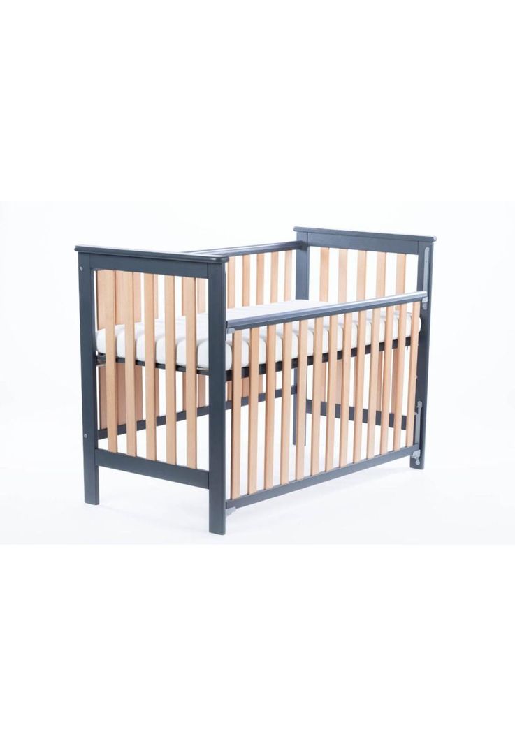 Cuna LEO Lateral Ajustable (120 x 60) - Madera Gris