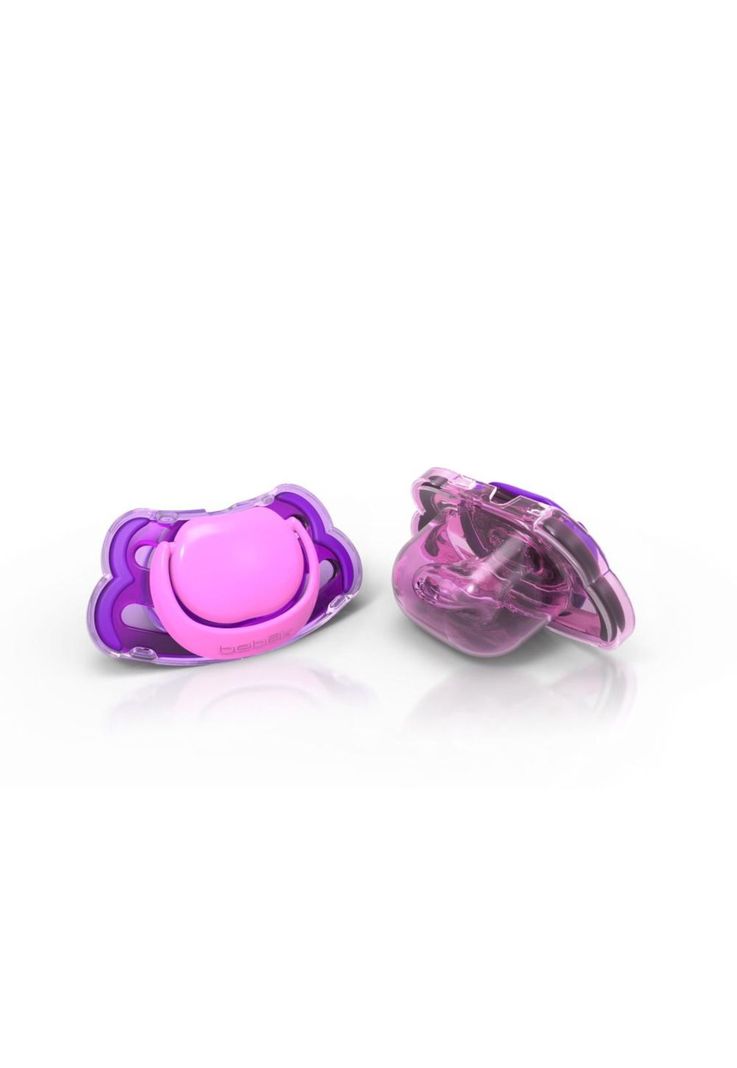 Pack de 2 Chupetes - Forma Ortodontica - Morado/Lila 0 A 3 Meses