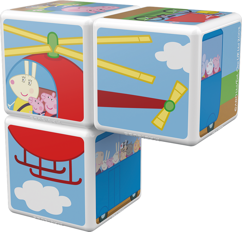 Cubos Magnéticos Peppa Pig-Viaja con Peppa 3 U-1