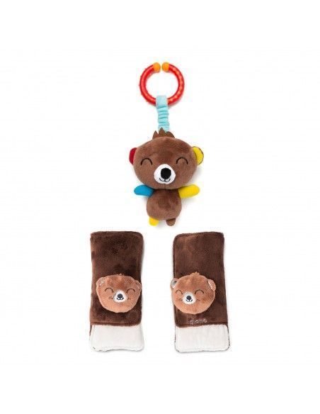 Almohadilla y Juguete sensorial Diono Baby - Oso-0