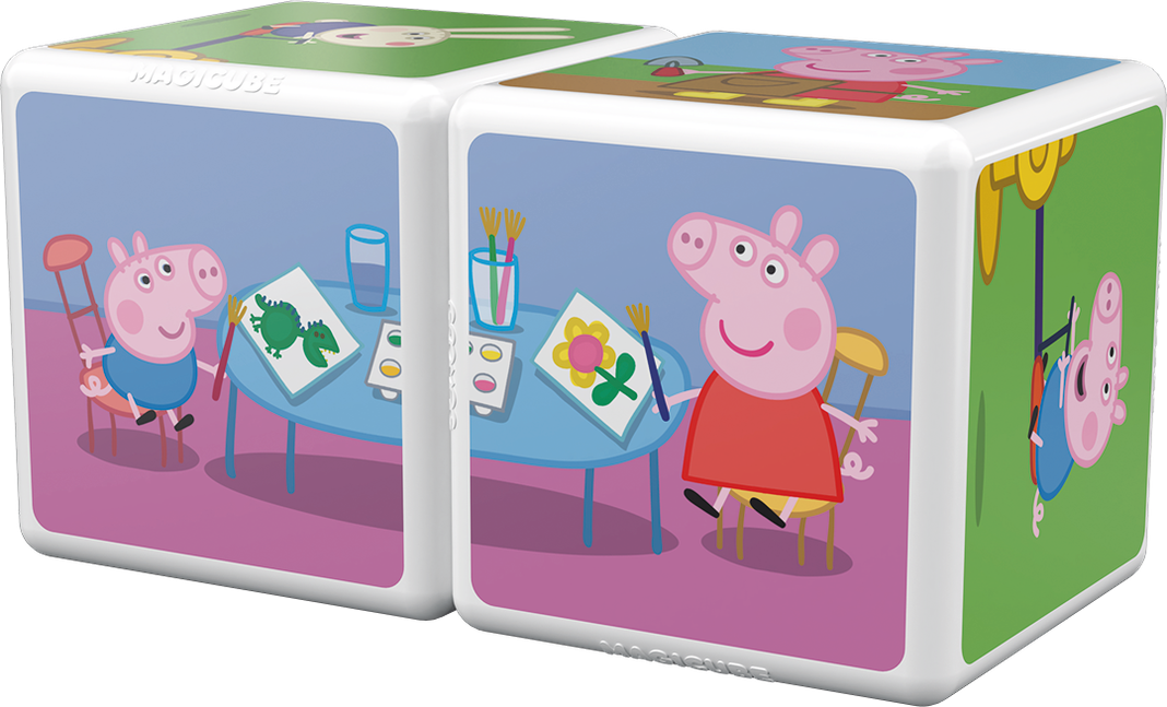 Cubos Magnéticos Peppa Pig-Un dia con Peppa 2 U-1