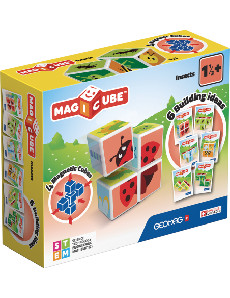 Cubos Magneticos MAGICUBE Insectos (4 piezas)-0