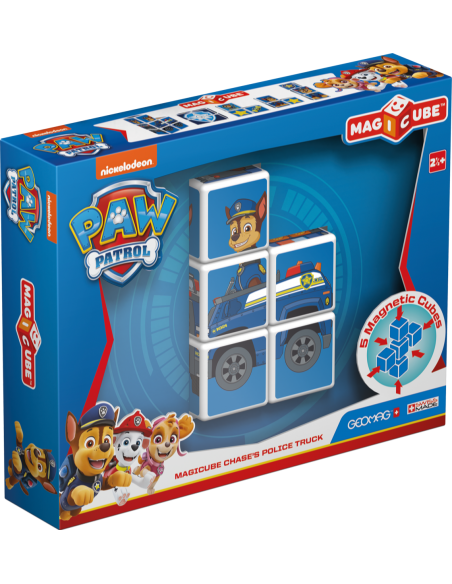 Cubos Magnéticos Paw Patrol-Auto de Policía Chase-0