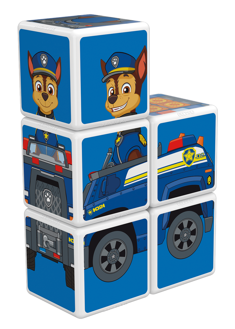 Cubos Magnéticos Paw Patrol-Auto de Policía Chase-1