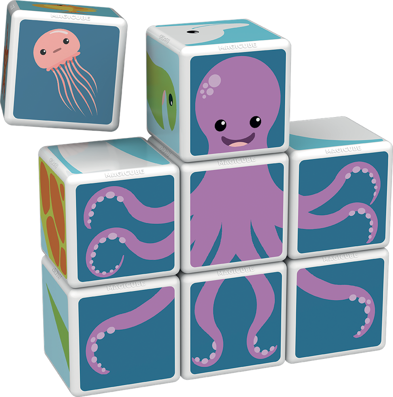 Cubos Magneticos Animales del Mar 8 U-4