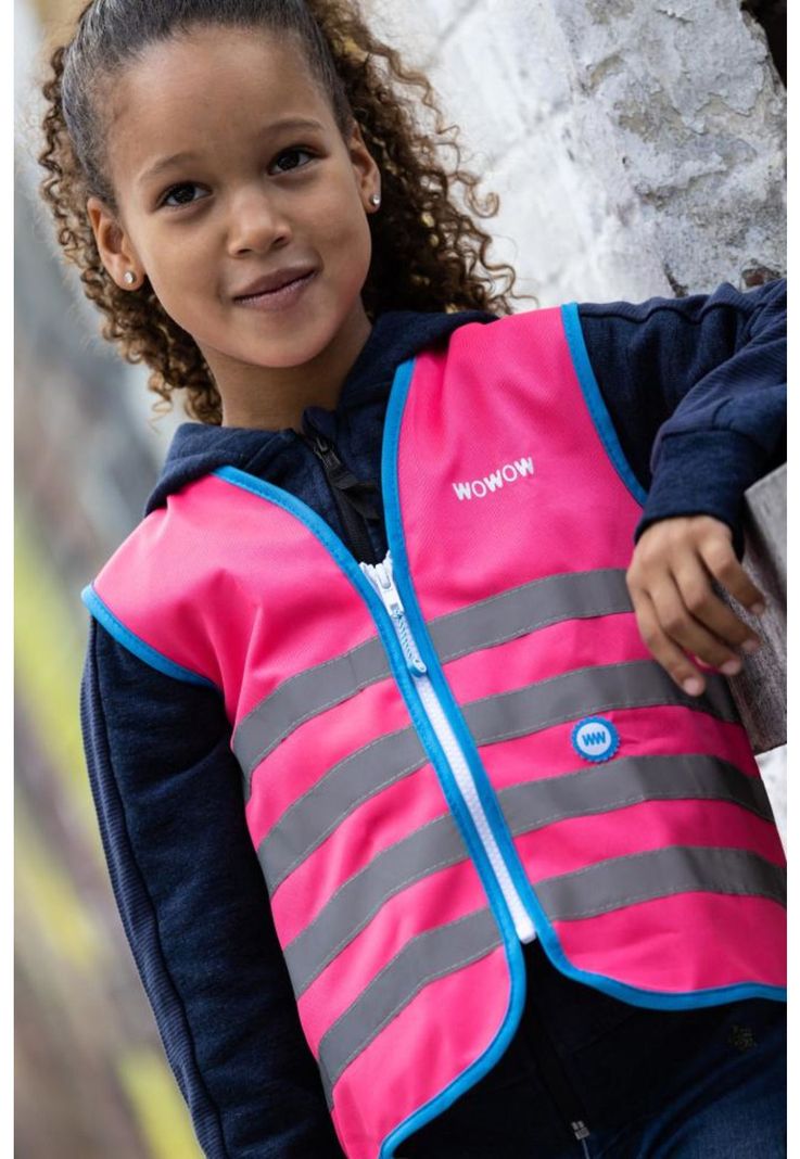 Chaleco Reflectante para Niños FUN (Rosado)-0