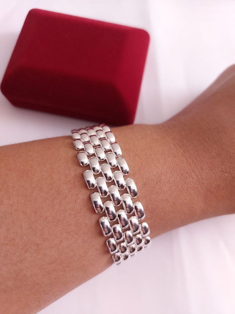 PULSERA BRAZALETE PLATA ITALIANA 925-0