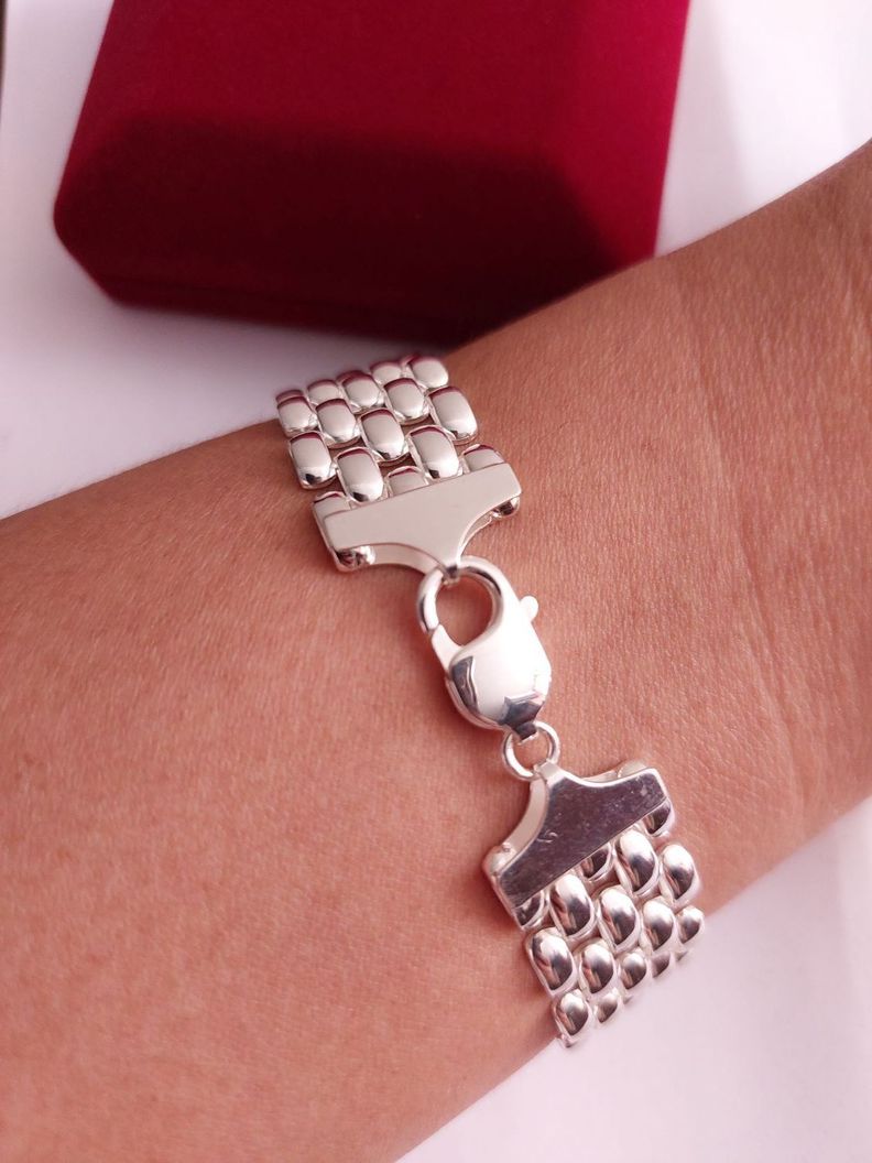 PULSERA BRAZALETE PLATA ITALIANA 925-1